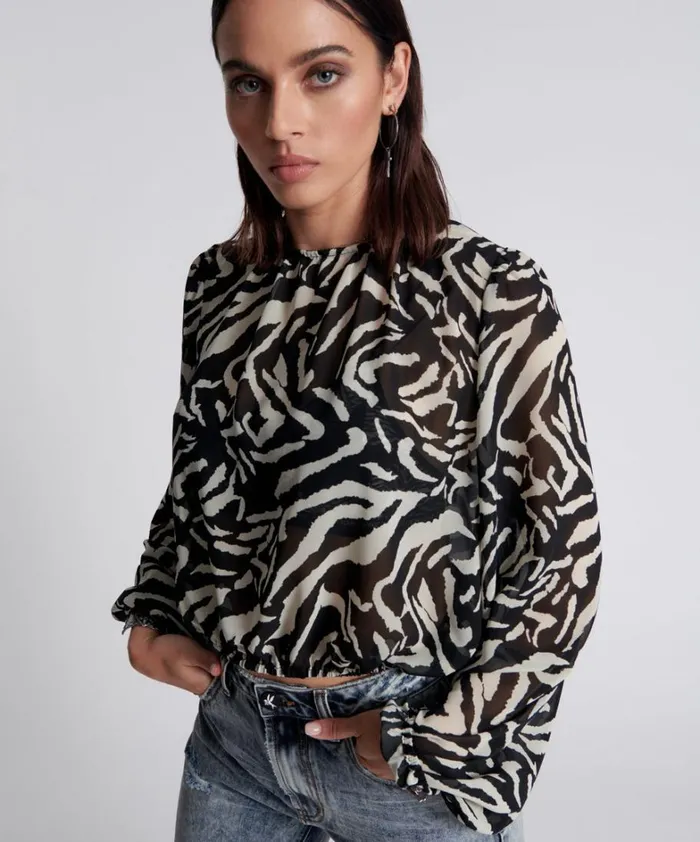 One Teaspoon Tops DIFFERENT DIMENSION BUBBLE TOP 8211 Women One Teaspoon Tops DIFFERENT DIMENSION BUBBLE TOP 8211 Women