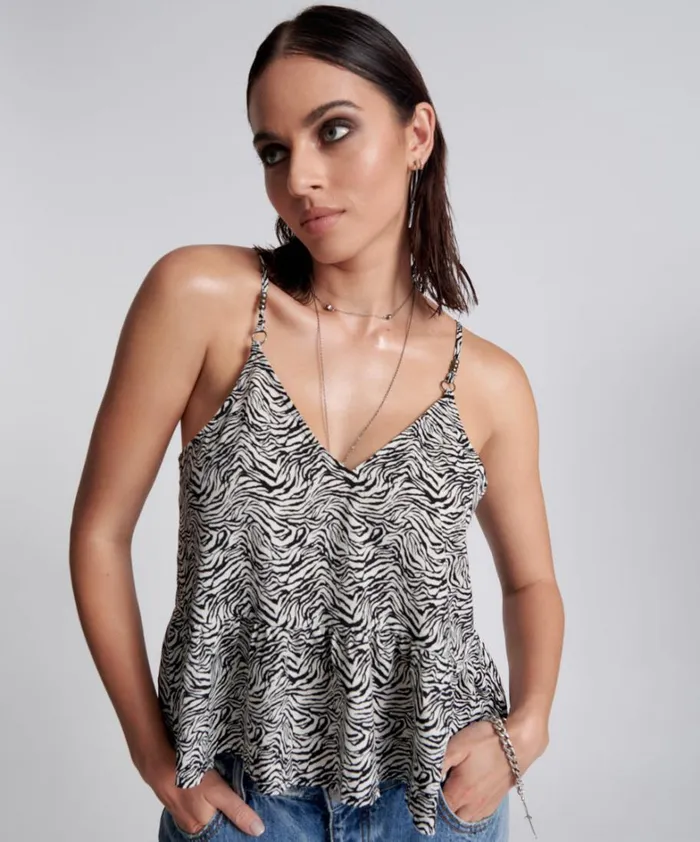 One Teaspoon Tops INTERFERENCE RUNAWAY CAMI 8211 Women