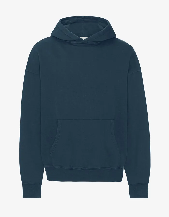 Organic Oversized Hood 8211 Petrol Blue Hoodies Colorfulstandard Women