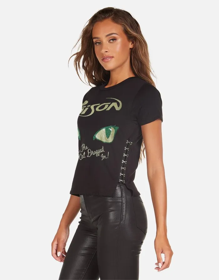 Oriana X Crystal Poison Black Women039s Lauren Moshi Short Sleeve