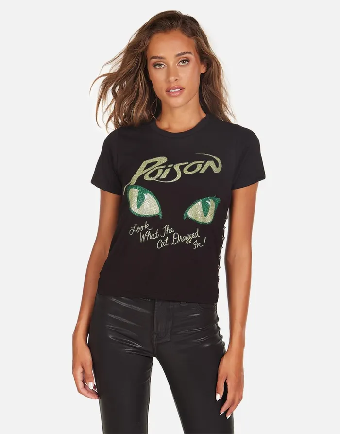 Oriana X Crystal Poison Black Women039s Lauren Moshi Short Sleeve