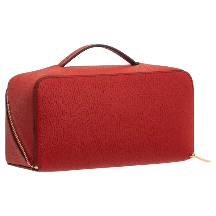 Oroton Beauty Cases Accessories Fife Large Beauty Case Dark Poppy