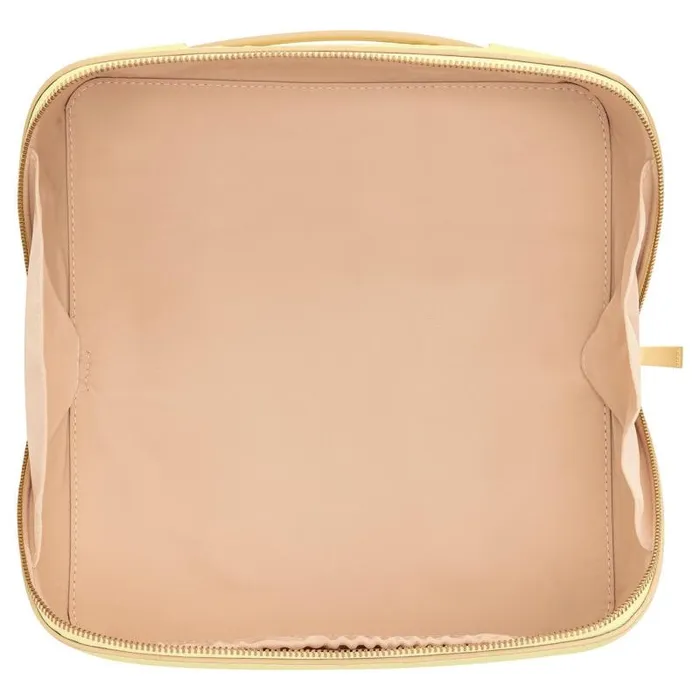 Oroton Beauty Cases Accessories Fife Texture Large Beauty Case Lemon Butter