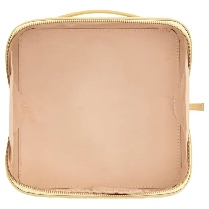 Oroton Beauty Cases Accessories Fife Texture Medium Beauty Case Lemon Butter