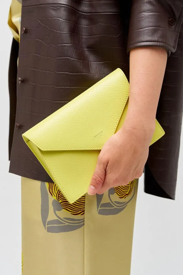 Oroton Clutches Women Mia Texture Clutch Sicily Yellow