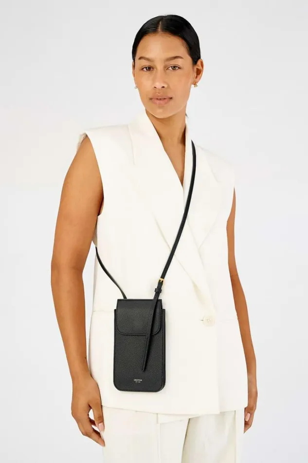 Oroton Crossbody Women Margot Phone Crossbody Black