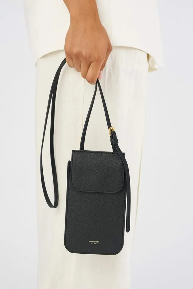 Oroton Crossbody Women Margot Phone Crossbody Black