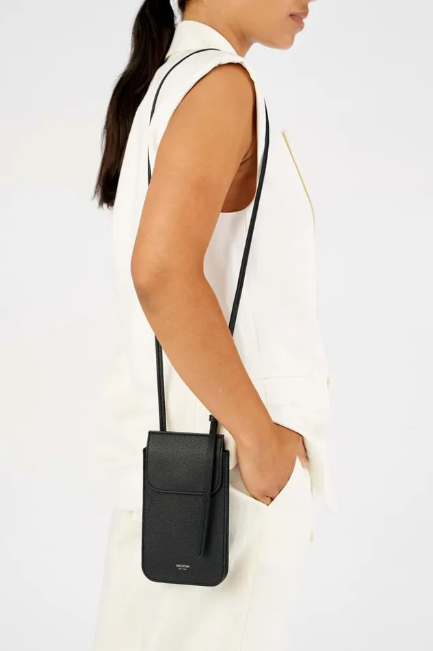 Oroton Crossbody Women Margot Phone Crossbody Black