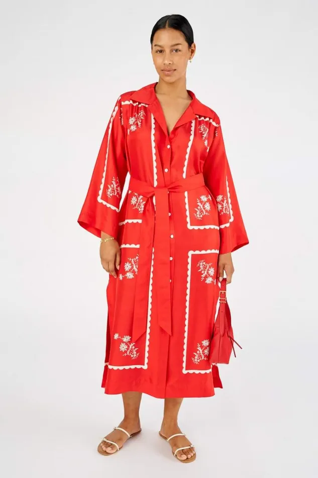 Oroton Dresses Women Daisy Print Dress Poppy