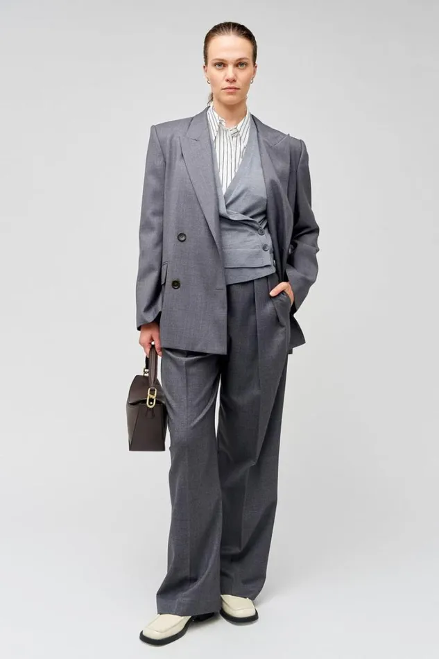 Oroton Jackets and Outerwear Women Man Style Blazer Dark Ash
