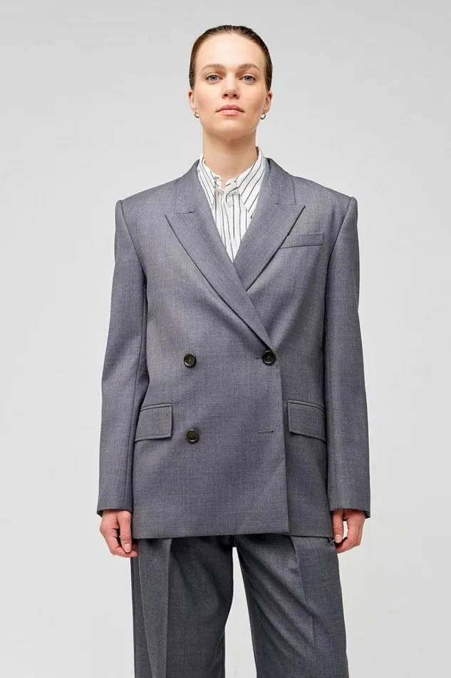 Oroton Jackets and Outerwear Women Man Style Blazer Dark Ash