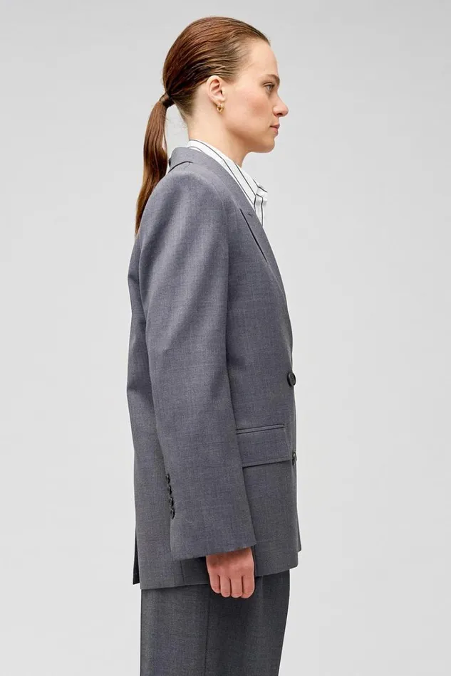Oroton Jackets and Outerwear Women Man Style Blazer Dark Ash