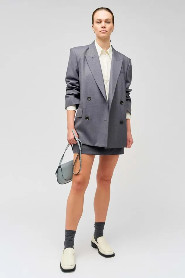 Oroton Jackets and Outerwear Women Man Style Blazer Dark Ash