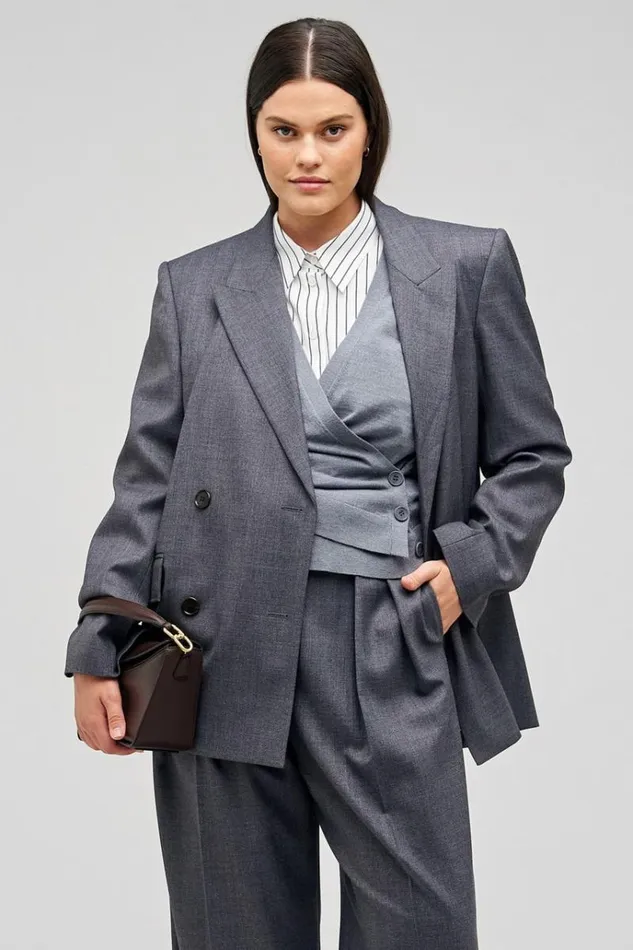 Oroton Jackets and Outerwear Women Man Style Blazer Dark Ash