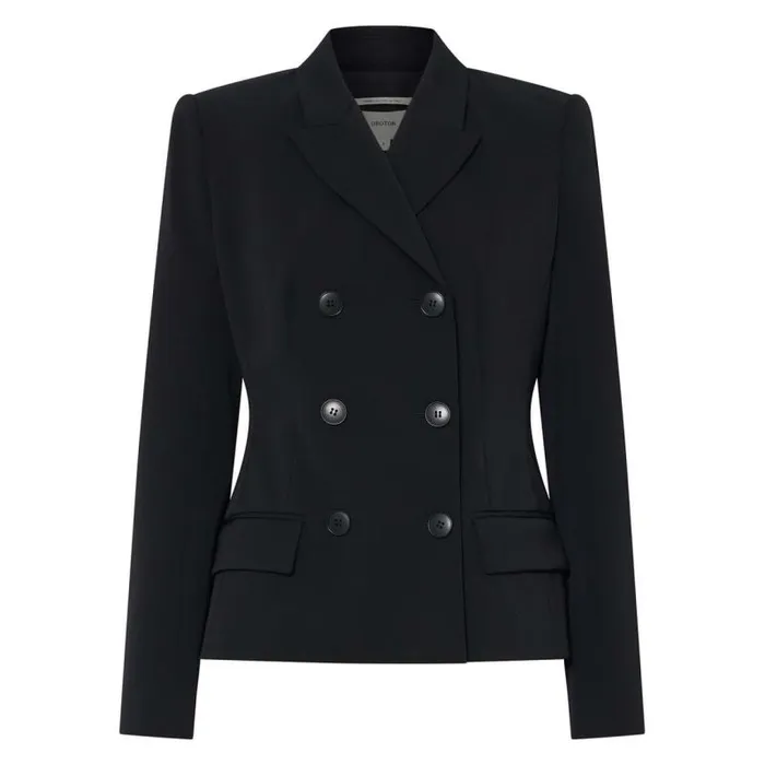 Oroton Jackets and Outerwear Women Shaped Double Breasted Blazer Black