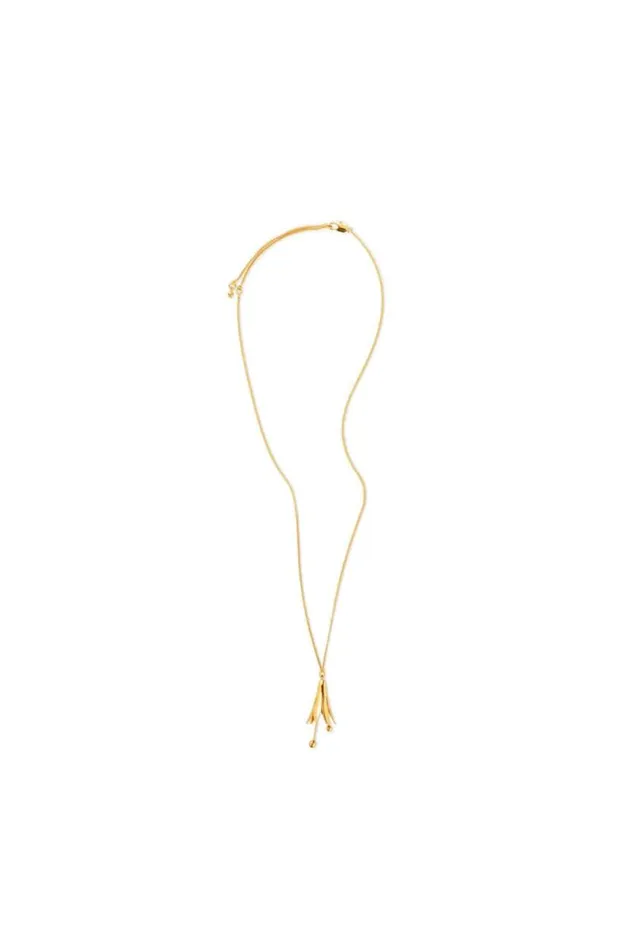 Oroton Necklaces Jewellery Lilium Pendant Shiny Gold