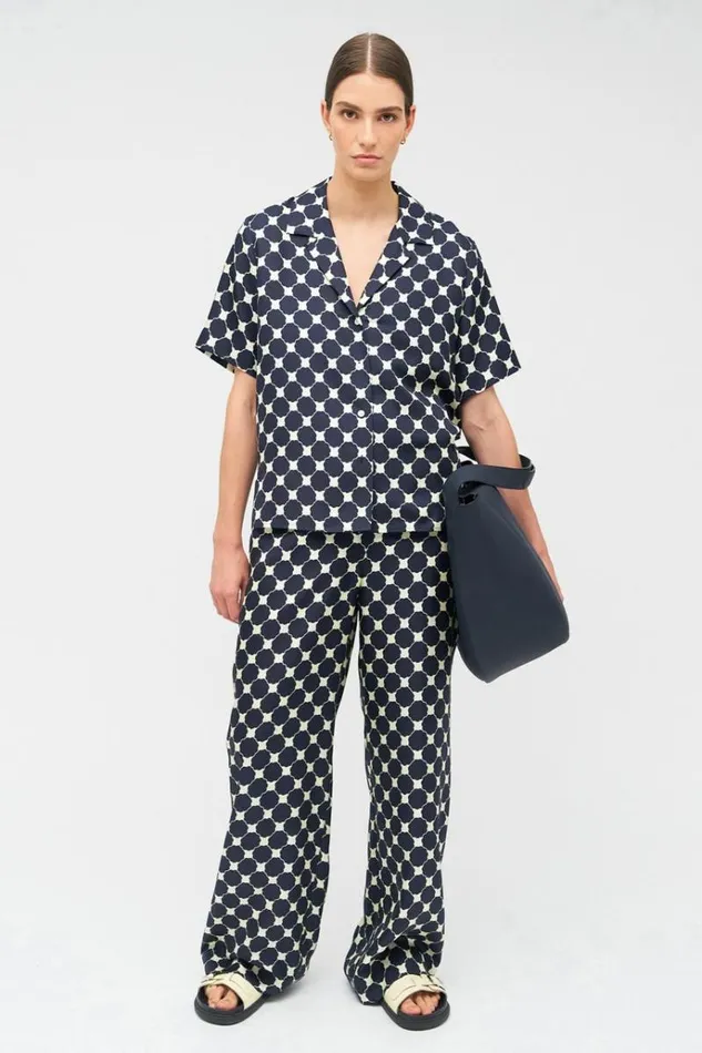Oroton Pants Women Penny Flower Pant North Sea