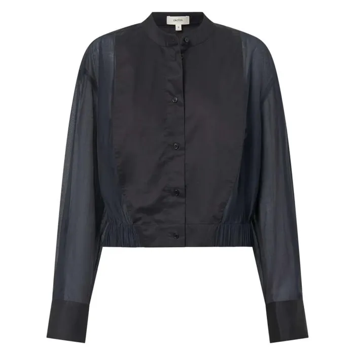 Oroton Sets Women Cropped Colour Block Dinner Shirt North Seablack