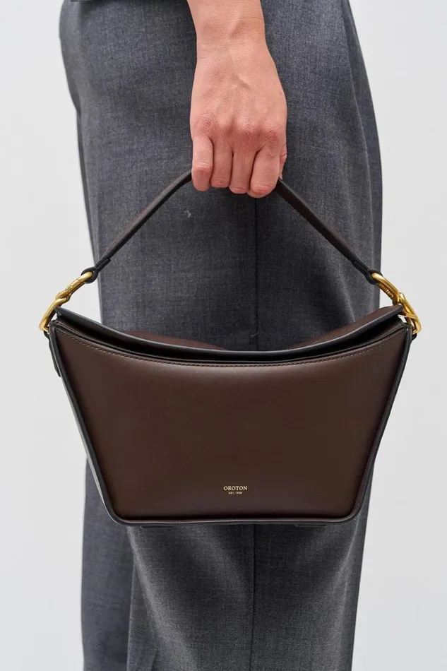 Oroton Shoulder Women Fable Day Bag Mahogany