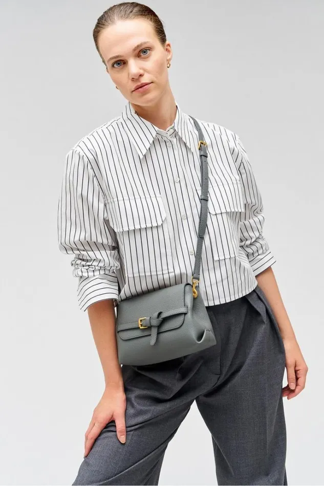 Oroton Shoulder Women Margot Small Top Handle Dark Slate