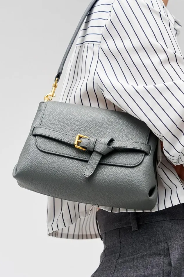 Oroton Shoulder Women Margot Small Top Handle Dark Slate