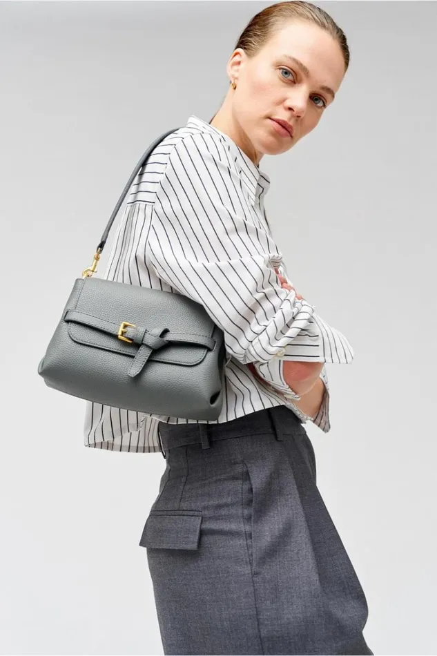 Oroton Shoulder Women Margot Small Top Handle Dark Slate