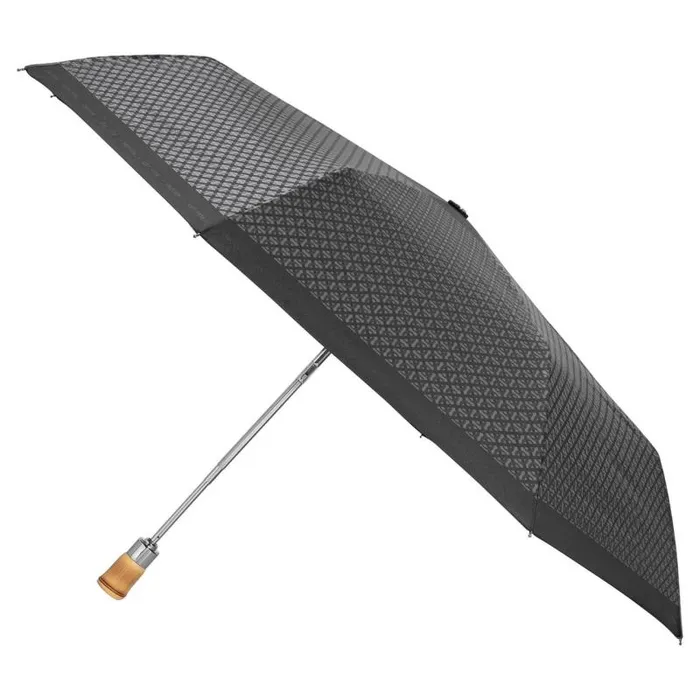 Oroton Umbrellas Accessories Bamboo Small Umbrella Blackblack