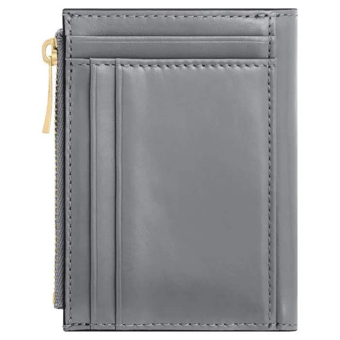 Oroton Wallets Accessories Mia 10 Credit Card Mini Zip Wallet Grey Flannel