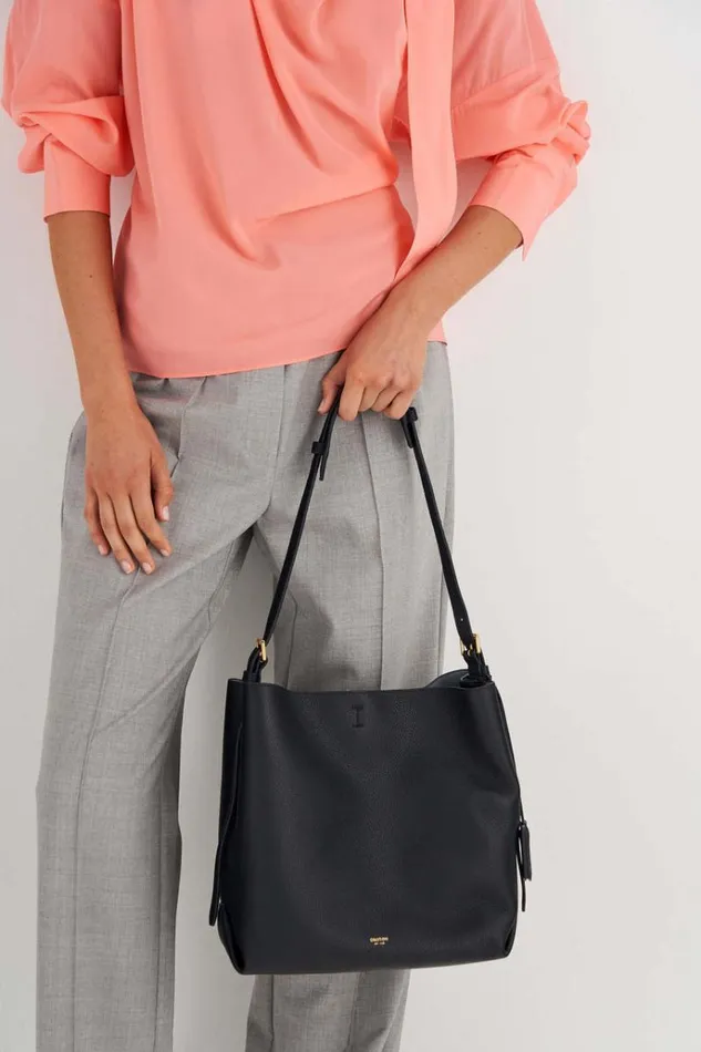 Oroton Work Women Margot Hobo Black