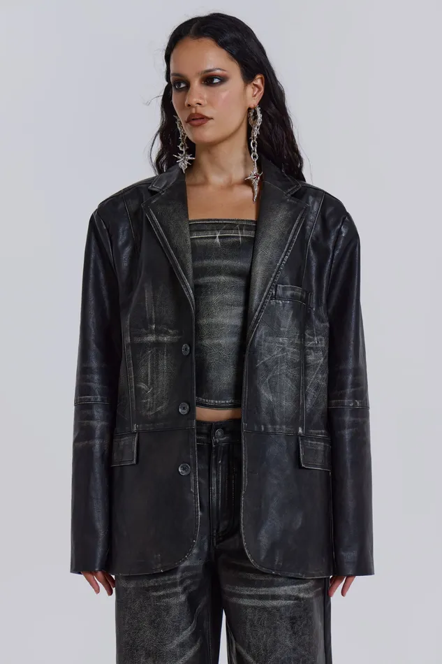 Outerwear Women Jaded London Shop Ash Faux Leather Blazer
