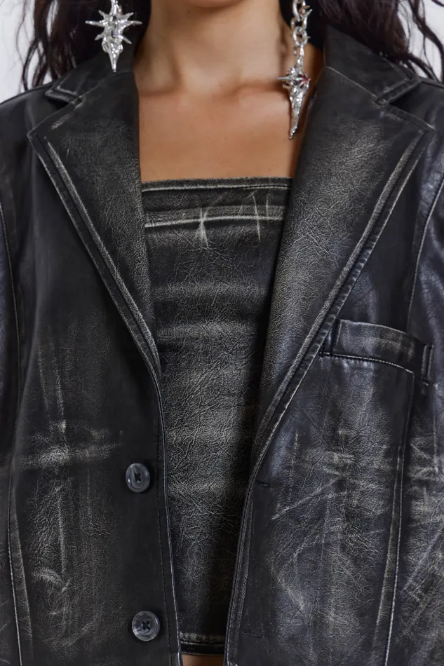 Outerwear Women Jaded London Shop Ash Faux Leather Blazer