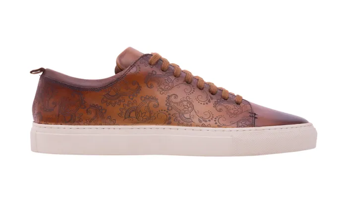 Paisely 8211 Cedar Hand Painted Men Barker Shoes Mens Sneakers