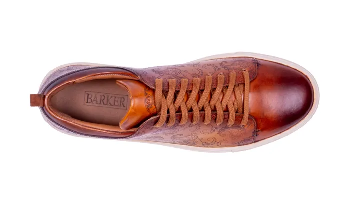 Paisely 8211 Cedar Hand Painted Men Barker Shoes Mens Sneakers