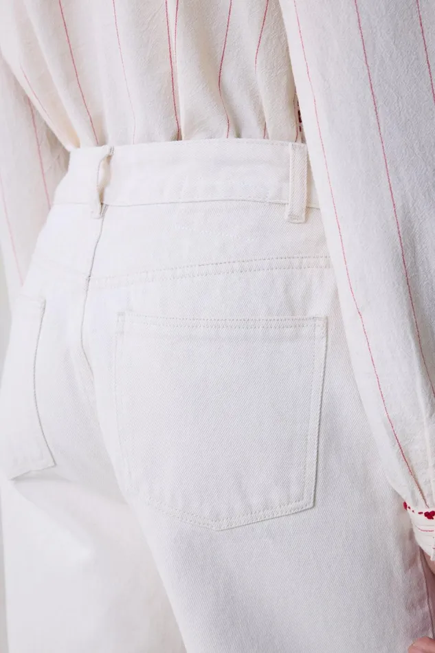 Pants and Jeans Women Leon and Harper Francois Pln1 Jeans Off White