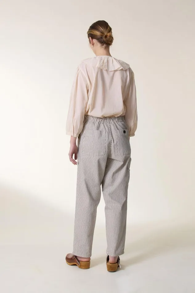 Pants and Jeans Women Leon and Harper Pantalon Armina Strp Ecru