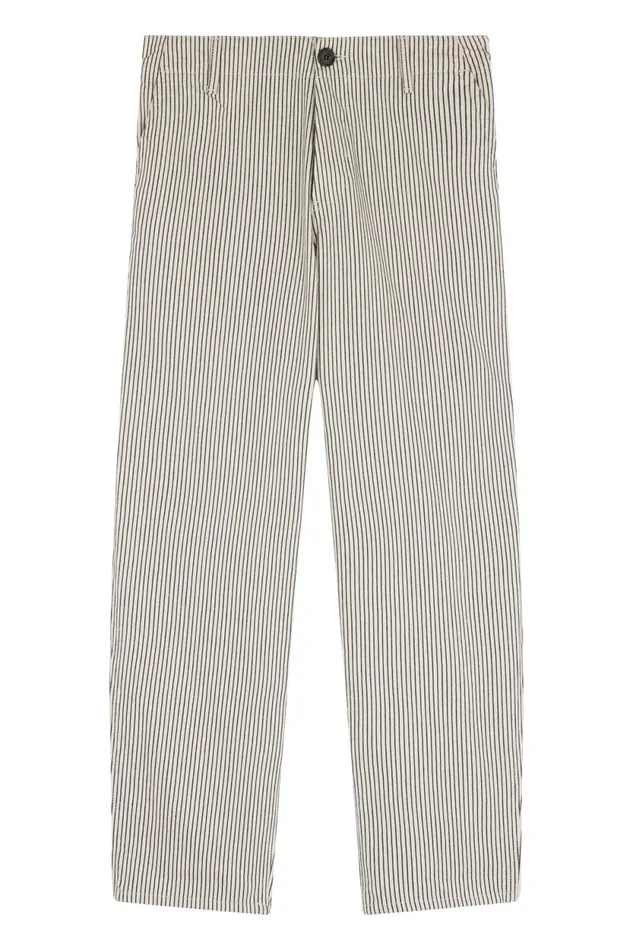 Pants and Jeans Women Leon and Harper Pantalon Armina Strp Ecru