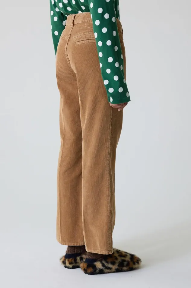 Pants and Jeans Women Leon and Harper Pipou Plain Trousers Brown