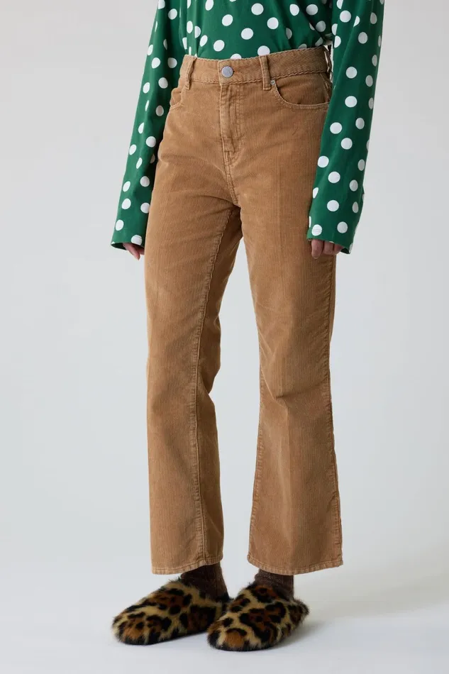 Pants and Jeans Women Leon and Harper Pipou Plain Trousers Brown