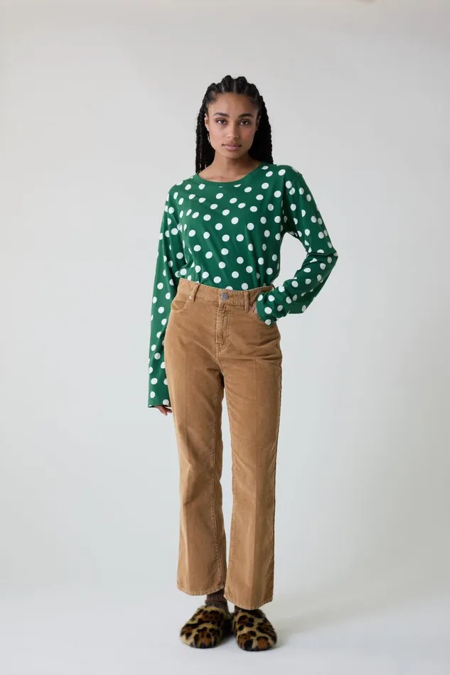 Pants and Jeans Women Leon and Harper Pipou Plain Trousers Brown