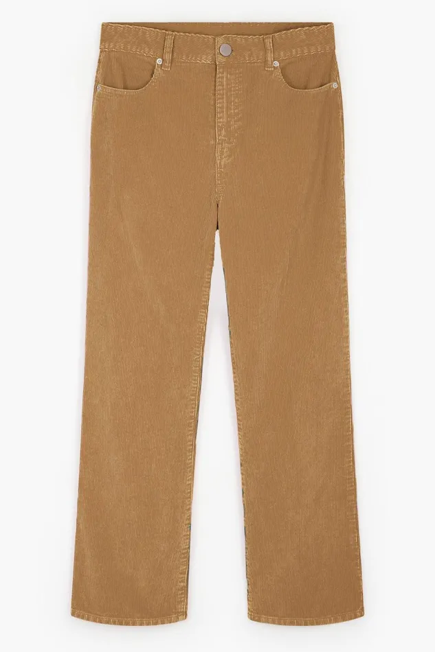 Pants and Jeans Women Leon and Harper Pipou Plain Trousers Brown
