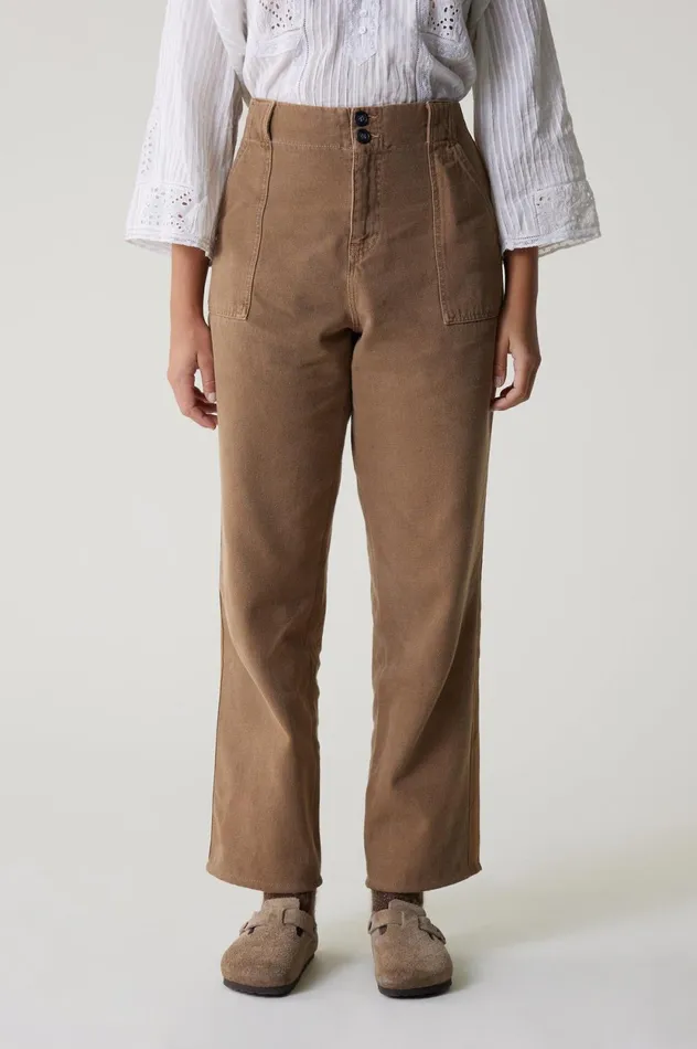 Pants and Jeans Women Leon and Harper Pistil Pln1 Trousers Beige