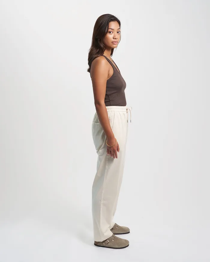 Pants Colorfulstandard Women Organic Twill Pants 8211 Ivory White