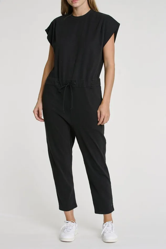 Pistola Denim Decklin Sleeveless Jumpsuit 8211 Washed Black Women Jumpsuits and Dresses