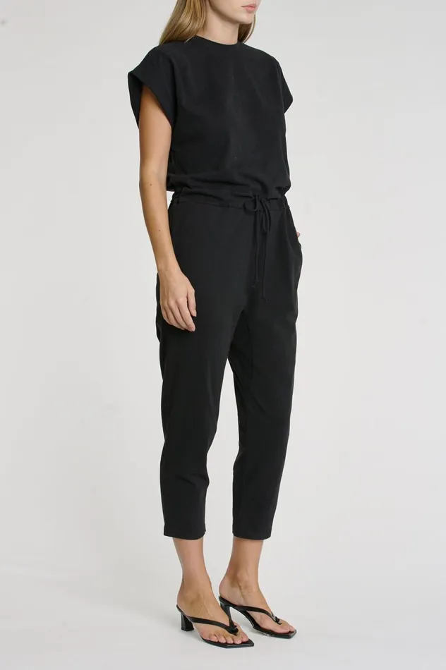 Pistola Denim Decklin Sleeveless Jumpsuit 8211 Washed Black Women Jumpsuits and Dresses
