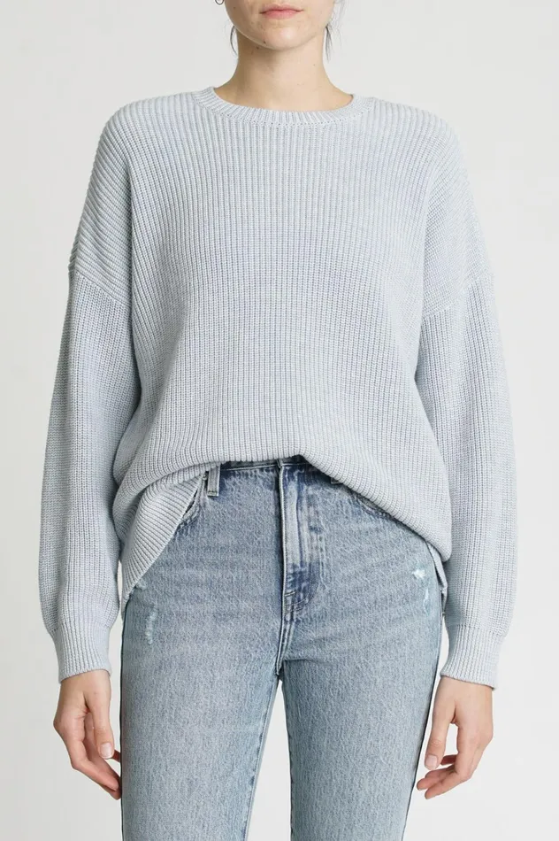 Pistola Denim Eve Crewneck Pullover 8211 Ash Blue Women Sweaters