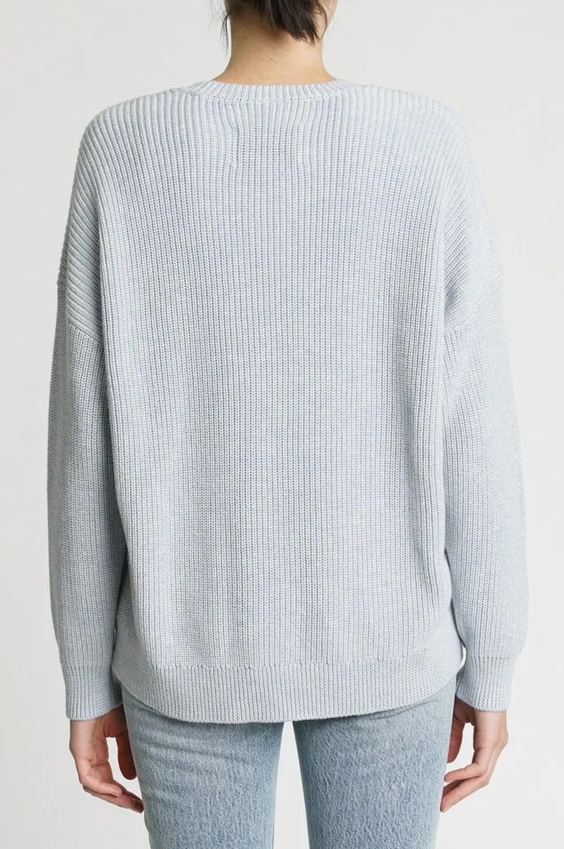 Pistola Denim Eve Crewneck Pullover 8211 Ash Blue Women Sweaters