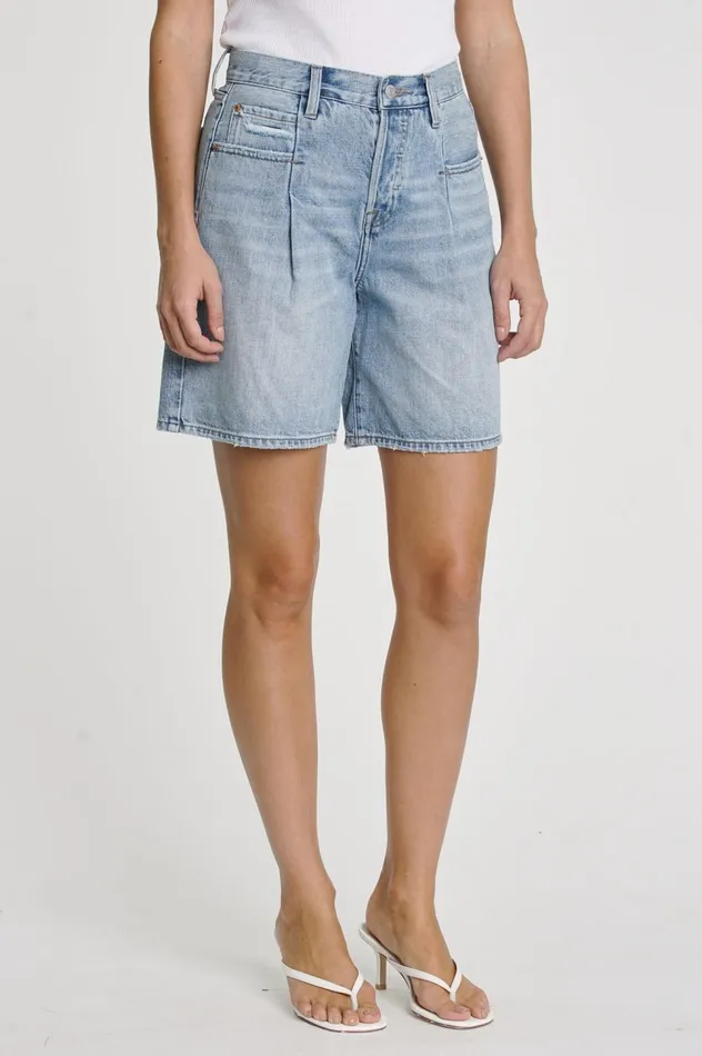 Pistola Denim Frannie High Rise Loose Pintuck Short 8211 Abbot Women Denim