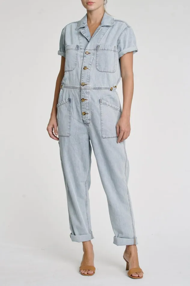 Pistola Denim Grover Short Sleeve Field Suit 8211 Eldridge Women Jumpsuits and Dresses