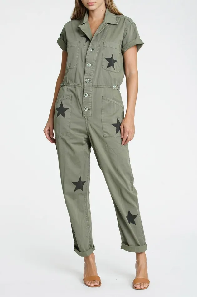 Pistola Denim Grover Short Sleeve Field Suit 8211 Royal Honor Women Jumpsuits and Dresses