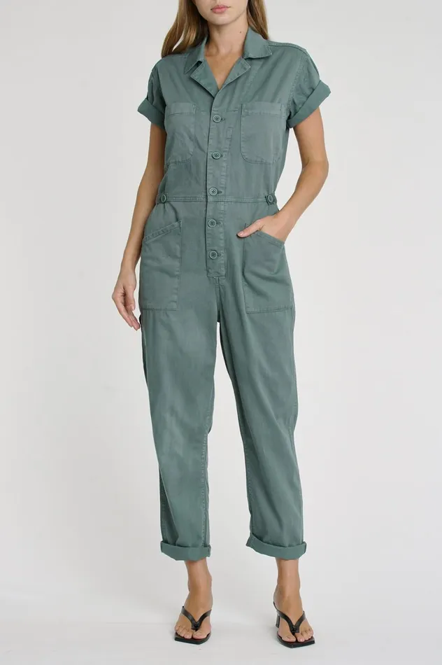 Pistola Denim Grover Short Sleeve Field Suit 8211 Sagebrush Women Jumpsuits and Dresses